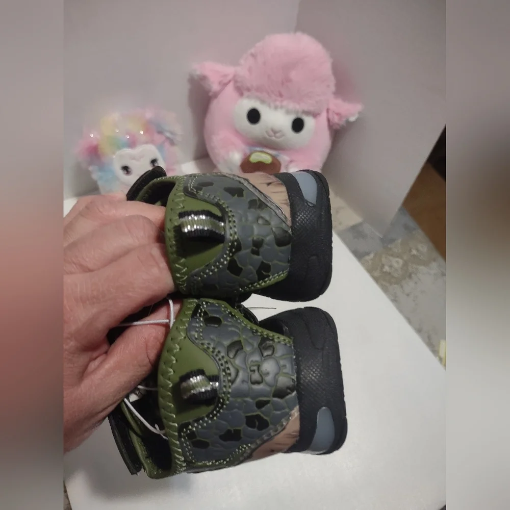 Stylish Green and Black Kids Sneakers
